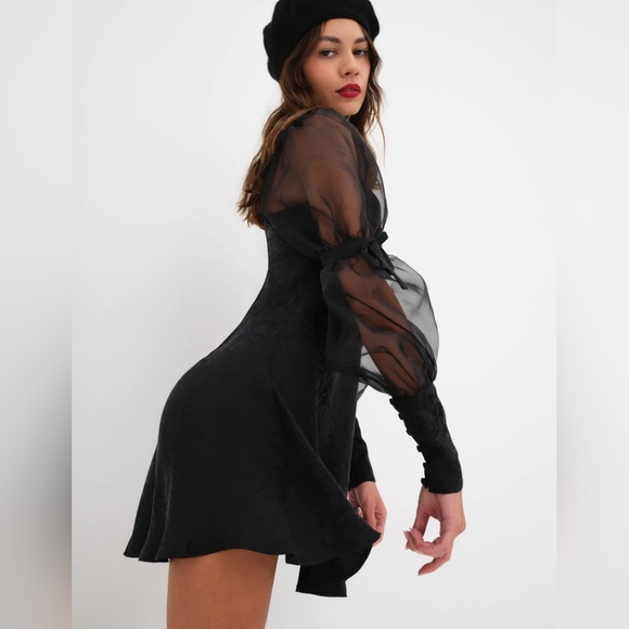 SLEEVE MINI DRESS - FOR LOVE & LEMON - Picture 4 of 11